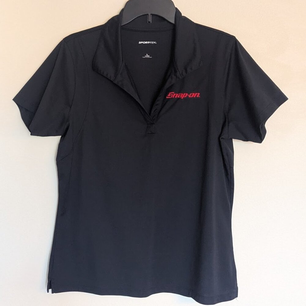 Snap-on Women's Sport-Tek LST650 Moisture Wicking Black Polo | Size Large